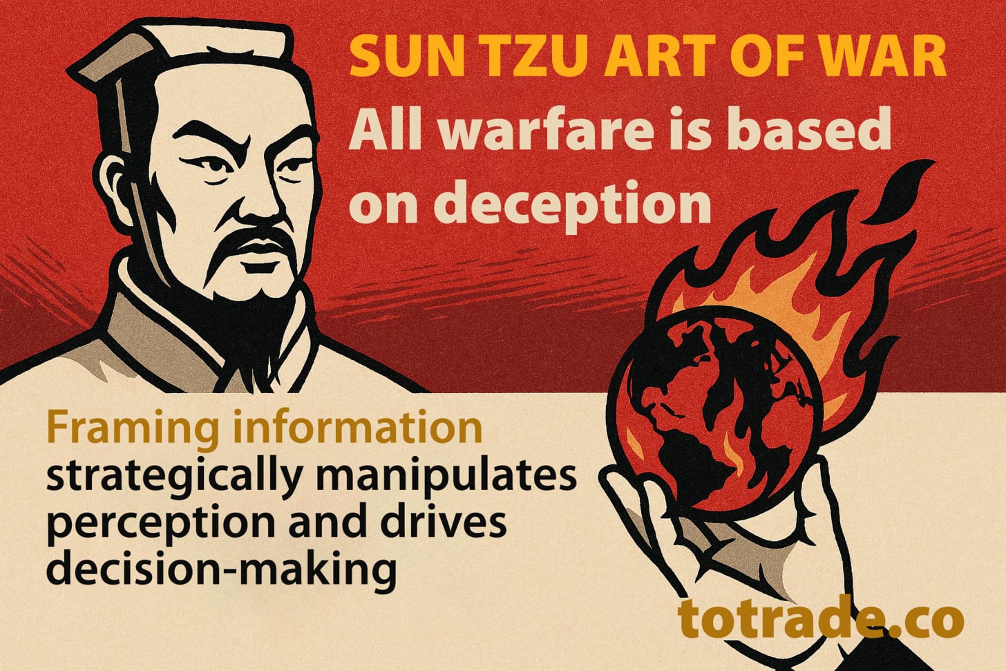 Sun Tzu said all warfare is based on deception. 